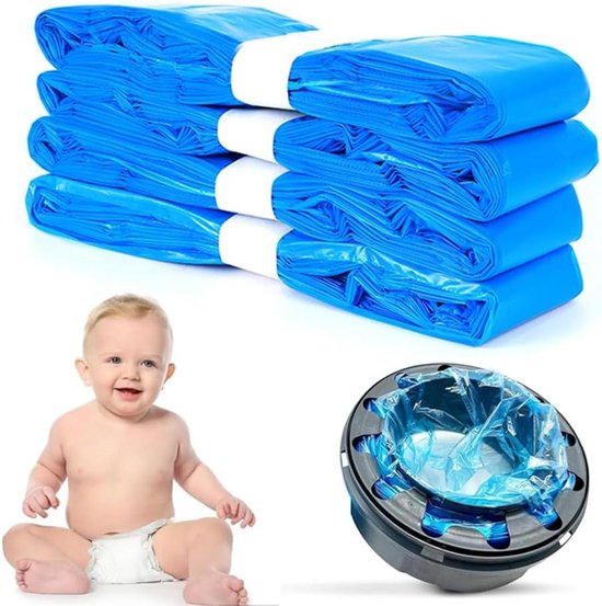 Foto: Allecto plus luieremmer navulfolie voor plastic luierzakken wegwerp navulverpakking compatibel met 4 stuks navulfolies voor lui