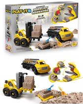 PLAY IT Speelzand Blokmaker Bouwset - Magic Sand - 750gram Bruin