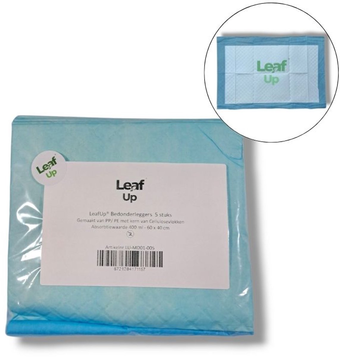 LeafUp® Bedonderleggers - 5 stuks - Gemaakt van PP PE met kern van Cellulosevlokken - 60 x 40 cm (B2)