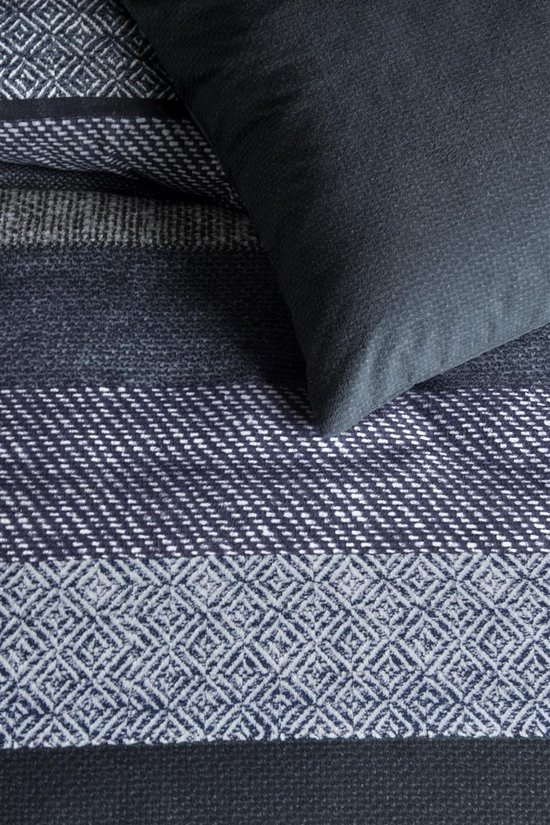 Beddinghouse Enzo dekbedovertrek - Eenpersoons - 140x200/220 cm - Blauw van Merkloos — afbeelding 3