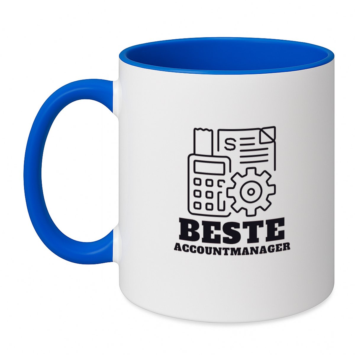 Hacebo® - Beste accountmanager koffiebeker zee blauw - Beste accountmanager - collega - thee mok - koffie beker - welkom - afscheid - koffiemok - 350 ML inhoud