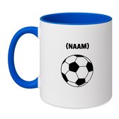 Hacebo® - Tasse à Voetbal eigen Football bleu marine - Voetbal - Footballeur - Mug - Tasse à thé - Tasse à café - Sport - Mug à café - Contenance : 350 ml