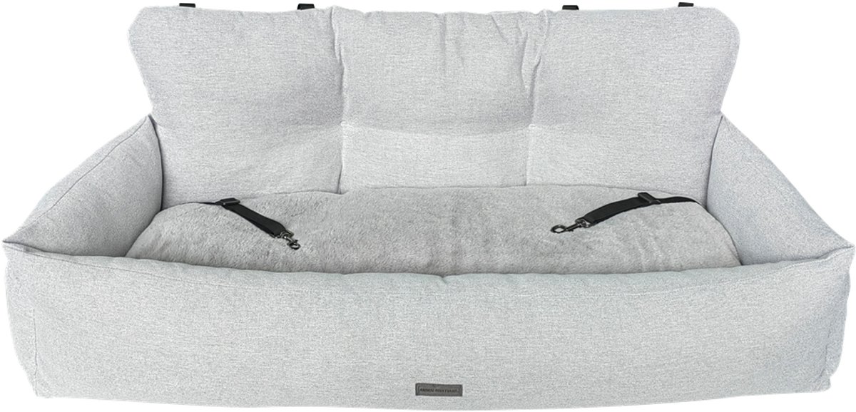 Animal Boulevard HOME&AWAY Backseat Betty - Autostoel voor Honden - Kleur: Lichtgrijs - Afmetingen: 113x47x42 cm - Binnenmaat: 90 x 40 cm