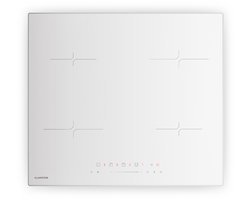 Klarstein Inductiekookplaat Velaire 4-zone inbouw inductiekookplaat, 7000 W boost, touchbediening, timer, kinderslot, warmte-indicator, keramisch glas, 60 cm, wit - voor Keuken - Restwarmte-Indicator - Induction Hob - Inductie Kookveld