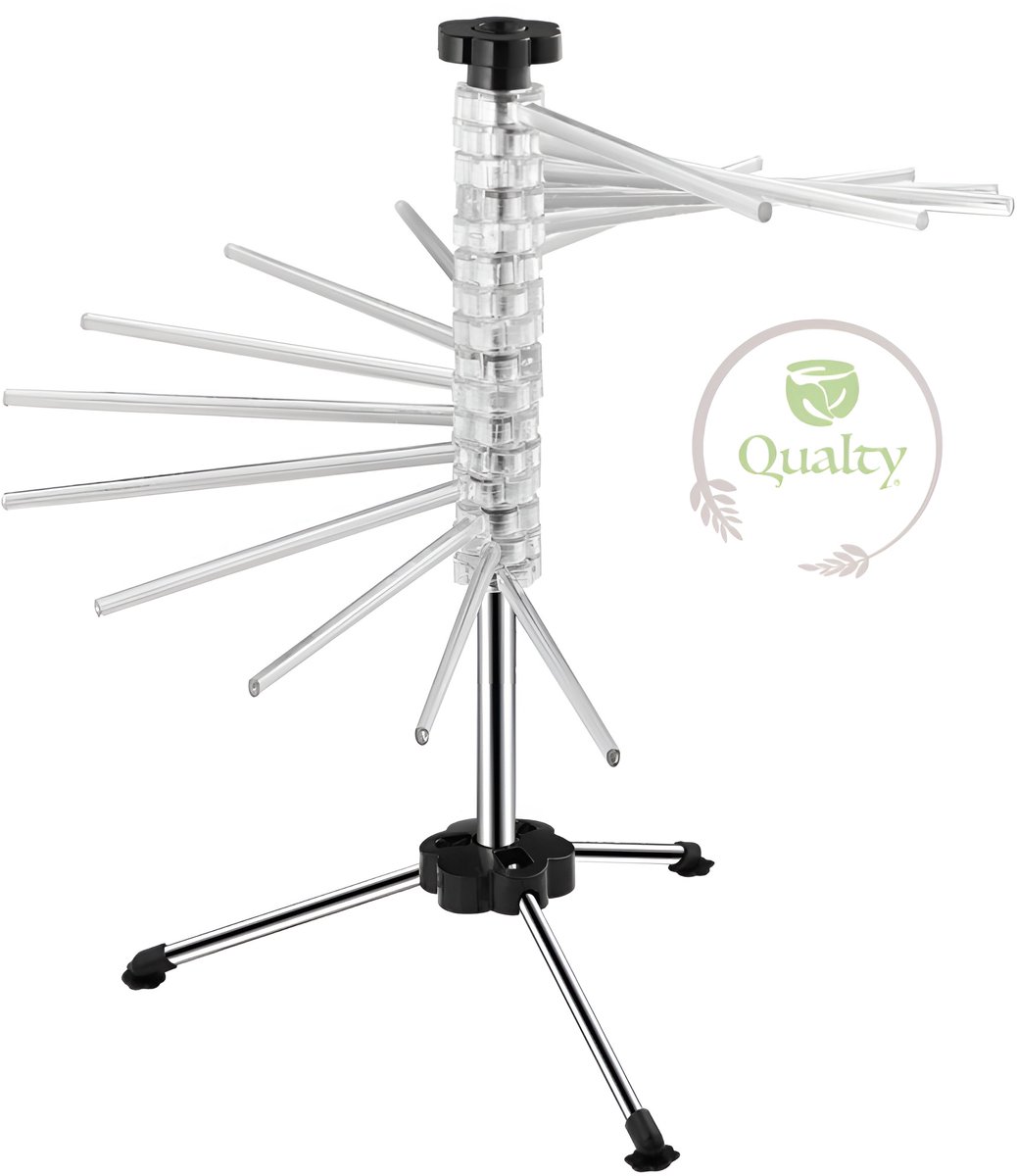 Qualty Pasta Droogrek - Pasta Droogrekken - Accessoire Voor Pastamachine - Spaghetti - Pasta Rek - 14 Armen - Inklapbaar - Transparant