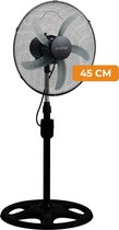 Evolar Statiefventilator XL - 45 cm / 18 Inch - Ventilator Staand 50W - 3 Standen - Rotatiefunctie - EVO-18MSFBL