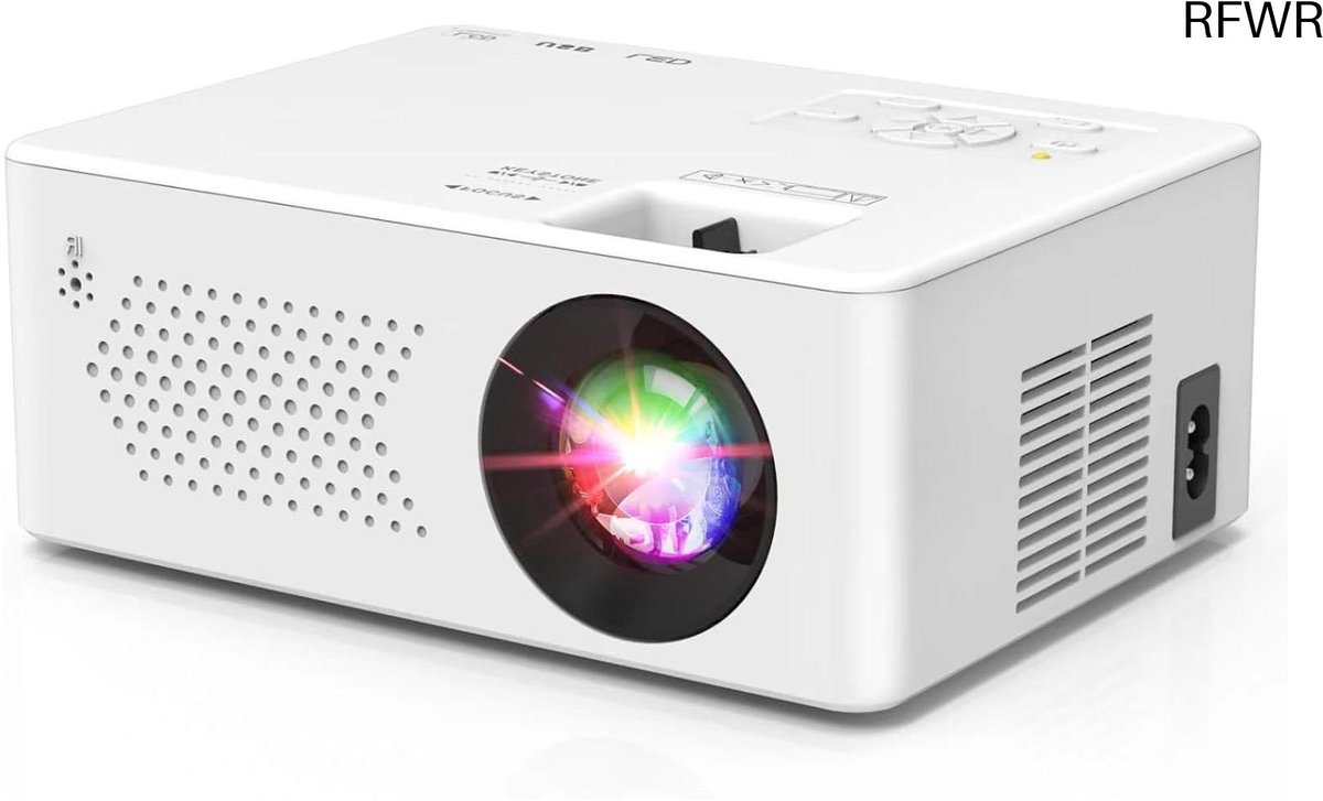 RFWR® Draagbare Mini Projector Full HD 1080P - Ideaal voor Buitenfilms en Mobiele Gebruik