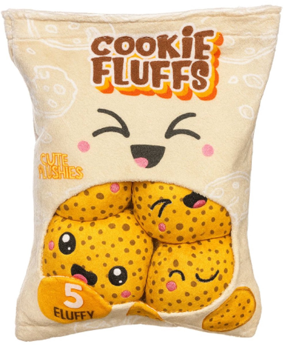 Snack Zakje met Mini Koekjes Pluche Knuffel 18 cm - Kawaii Kussen - Snack Plush Toy - TikTok knuffels voor kinderen jongens meisjes