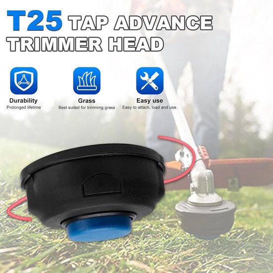 3 stuks geschikt voor T25 Tap Advance trimmerkoppen geschikt voor grasmaaiers, onkruidverdelgers, geschikt voor Husqvarna trimmers met rechte schacht van Merkloos	 — afbeelding 5