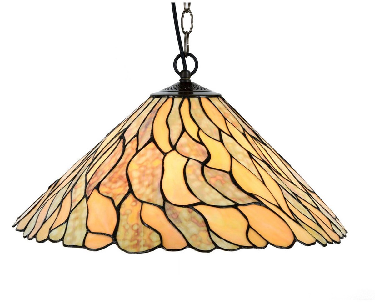 Coloured by Art Tiffany Hanglamp Jade 3x E-27 - Art Deco Trade Oker