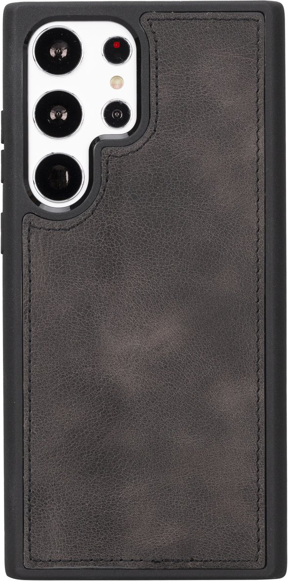 Lykke Samsung Galaxy S23 Ultra Back Cover Hoesje| MagSafe Hoesje| Echt Leer| Zwart