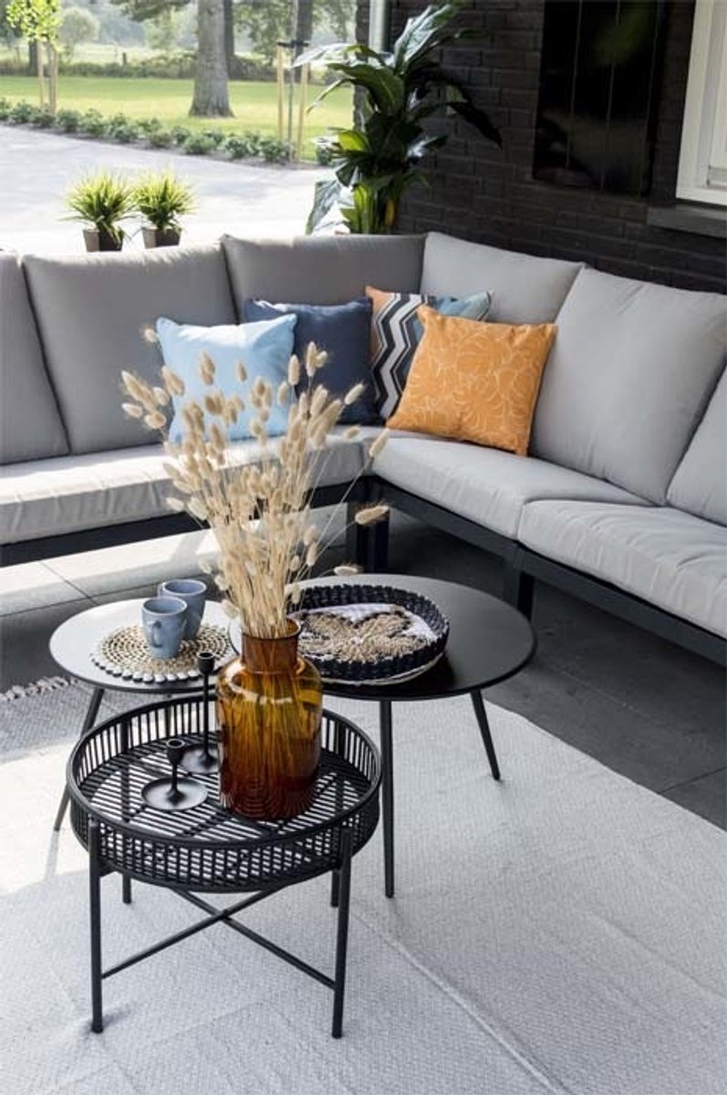 Lesli Living Table d'appoint Rafael - 60x41 cm - Gris