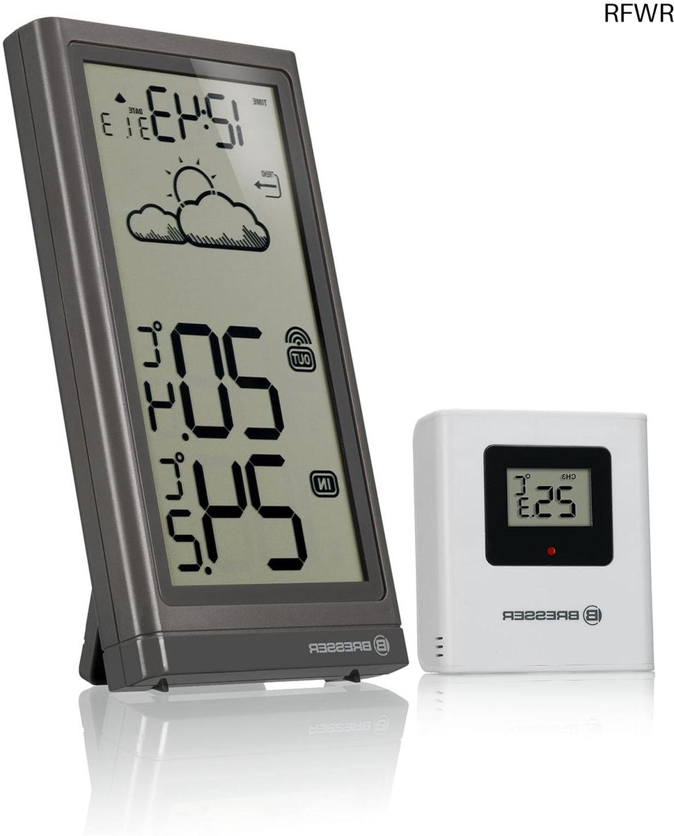 RFWR® Weerstation met Buitensensor en Temperatuurweergave voor Binnen en Buiten