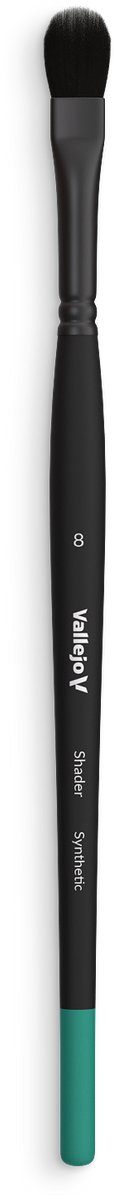 Vallejo Hobbypenseel - VALB06008 Filbert Shader Platte Synthetische Penseel Nr 8 Penseel