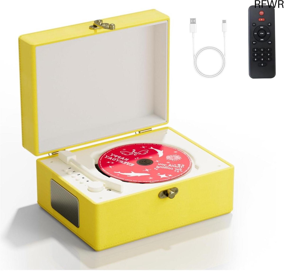 RFWR® Gele CD Speler voor Muziek en Entertainment