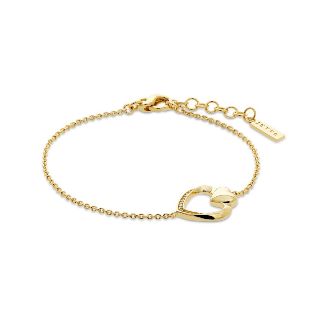 Jette - 89207926 - Armband - Dames - 925 Zilver - geel verguld gepolijst met Zirkonia - 17cm