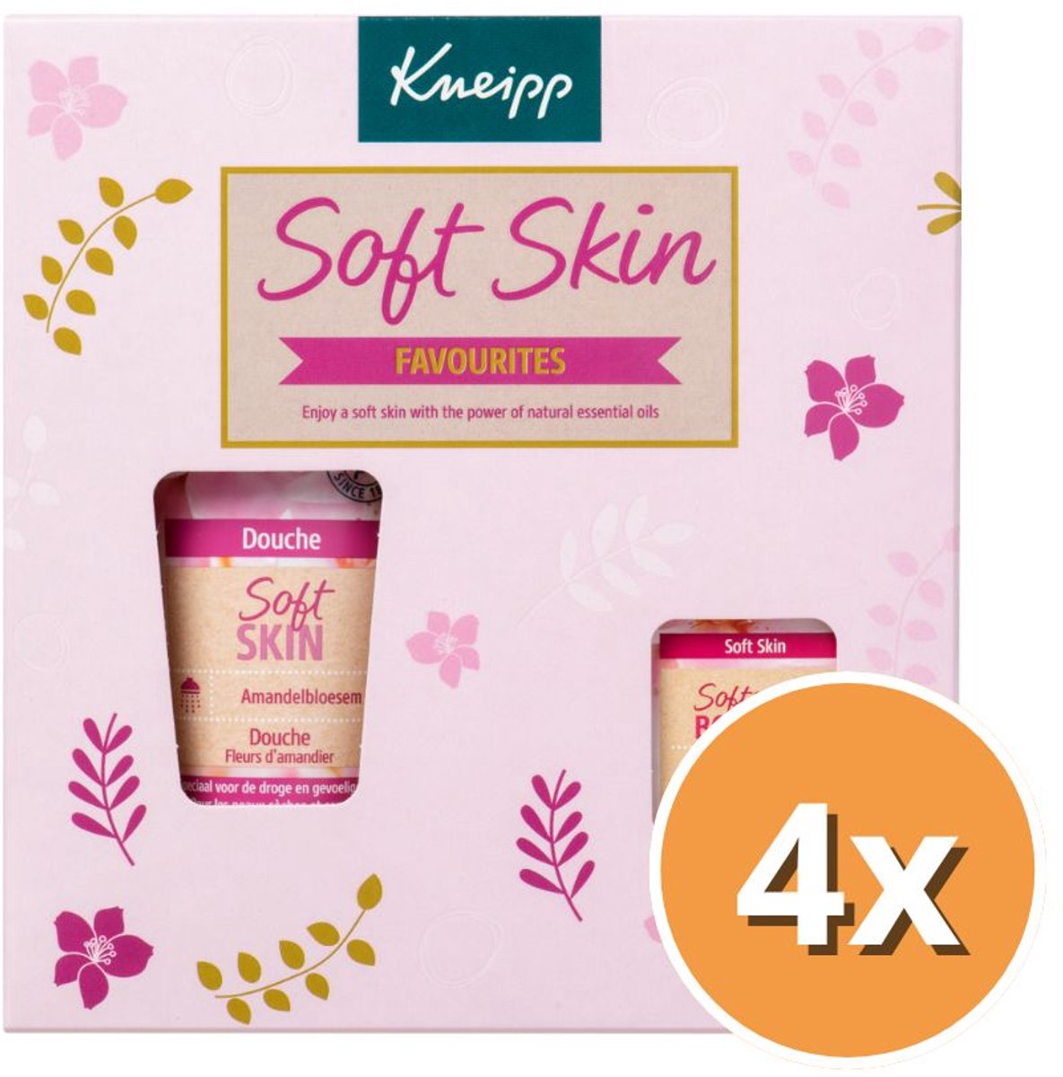 4x Kneipp Geschenkverpakking amandelbloesem (1 set)