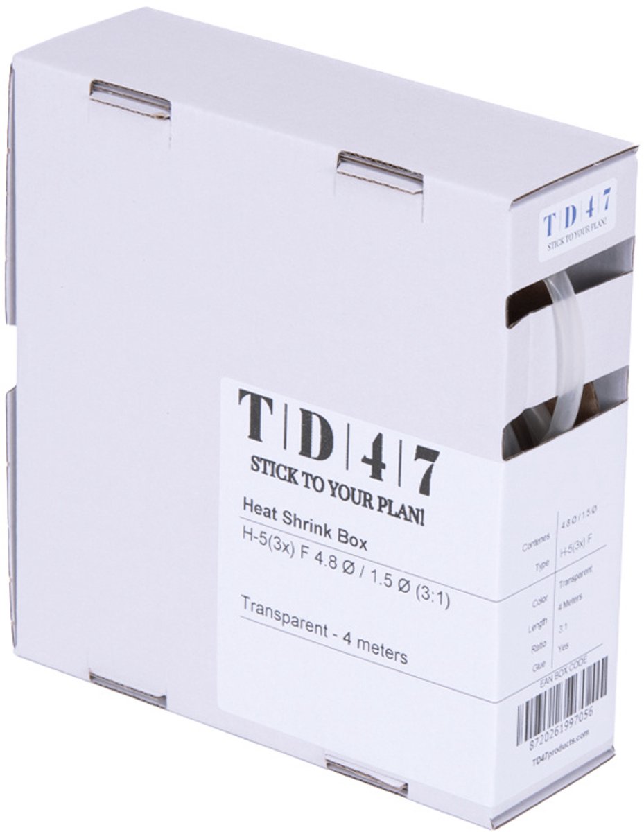 TD47 Krimpkous Box H-5(3x)-F 4.8Ø / 1.5Ø 4m - Transparant