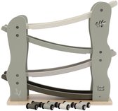 Small Foot XL Racebaan Met Parkeerdek - Houten Click-clack Baan Met 4 Autootjes (8 Hellingen)