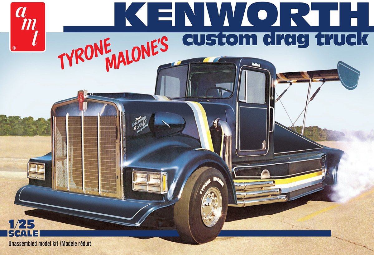 AMT Modelbouwpakket Militaire voertuigen - 1157 Tyrone Malone#039 Kenworth Custom Drag Truck Plastic - 1:25 - Modelbouw
