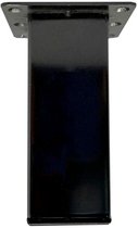 Stalen meubelpoot black chrome rechthoek 5 bij 5 cm en hoogte 13 cm (5 x 5 cm) - Set van 4 stuks
