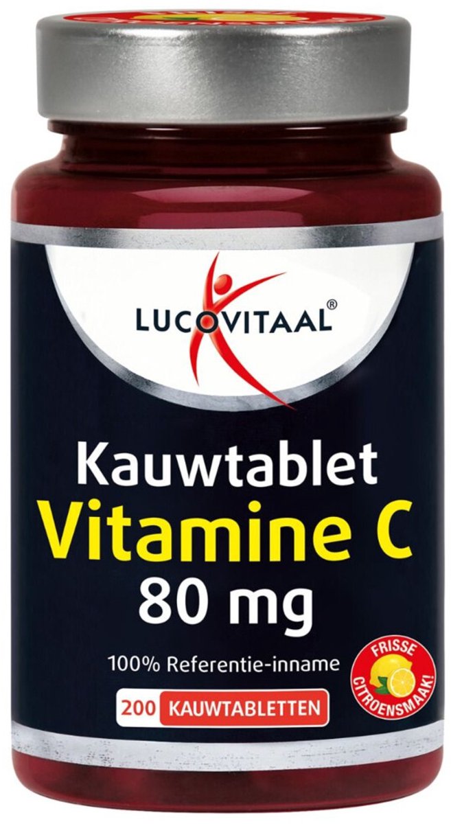 Goedkoopste Lucovitaal Vitamine C 80mcg Kauwtablet Citroen 200 tabletten