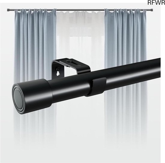 Maatwerk Gordijnroede Pole 28mm Mat Zwartt - XXL DESIGN