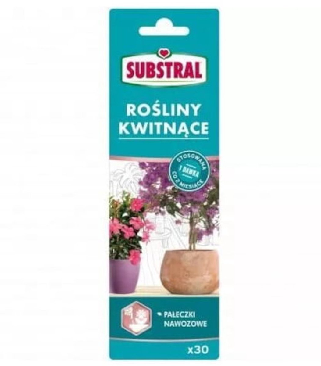 Substral Pałeczki - Meststofstaafjes - Bloeiende Planten - 30 Stuks - Gemakkelijk Gebruik