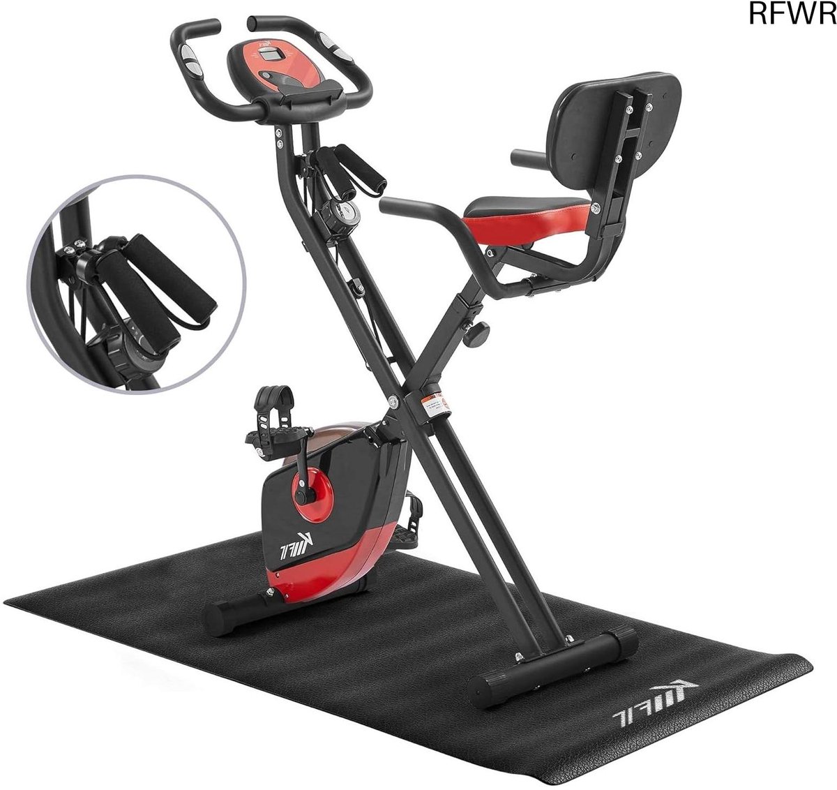 RFWR® 2in1 Hometrainer met LCD-display - Opvouwbare Fitnessfiets met 16 Weerstandsniveaus