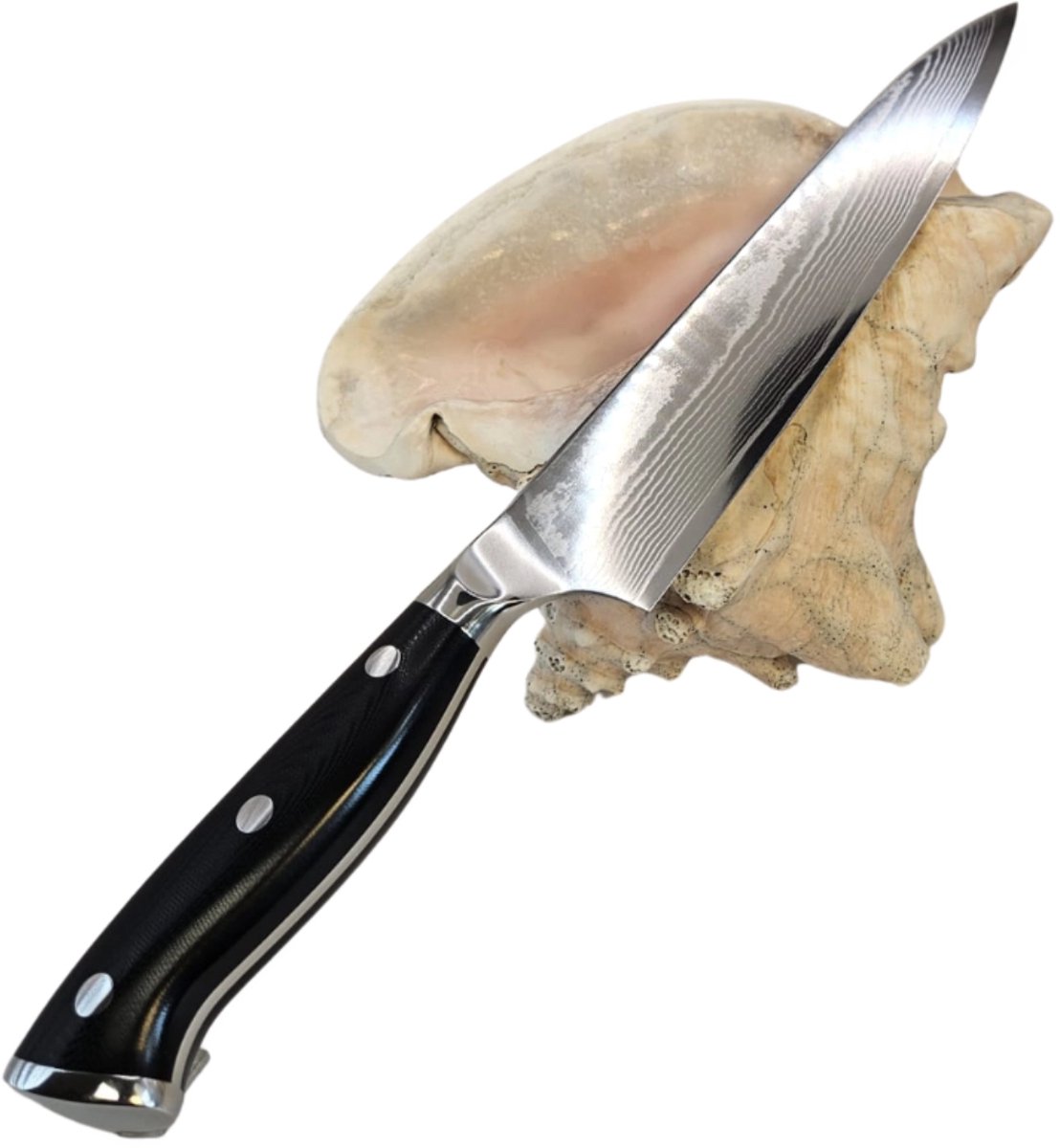 Damascus koksmes 20 cm – VG10 & G10 handvat
