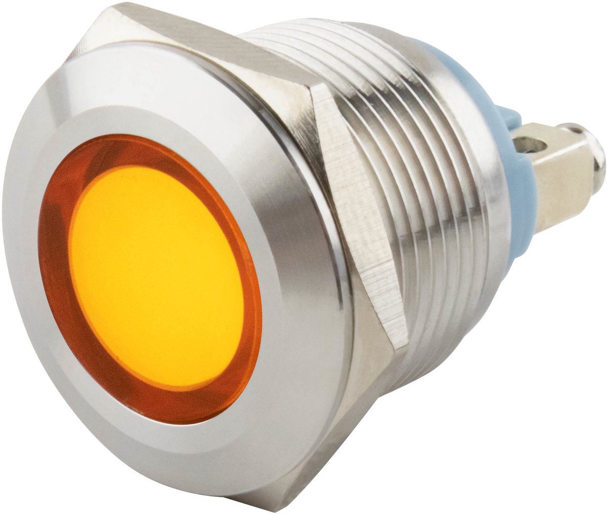 Led indicator | ø 19 mm. | 6-24 Volt DC/AC | Gele uitvoering