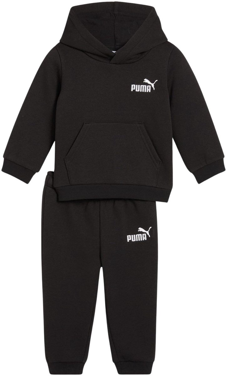 Puma Minicats Loungewear Hooded Joggingpak Junior Zwart
