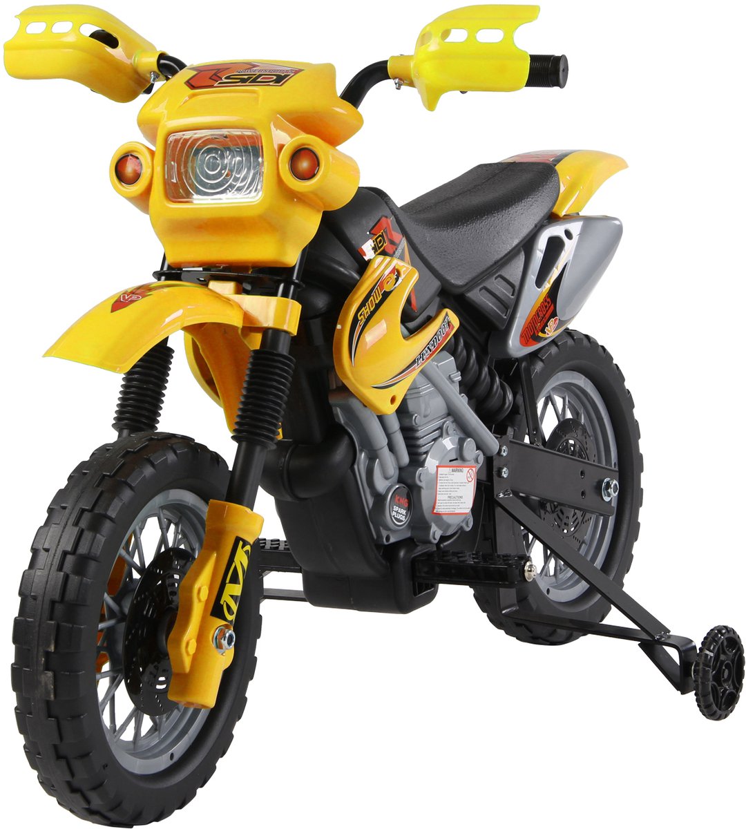 HOMCOM-Elektrische motorfiets-Kunststof-102x53x66cm-Geel