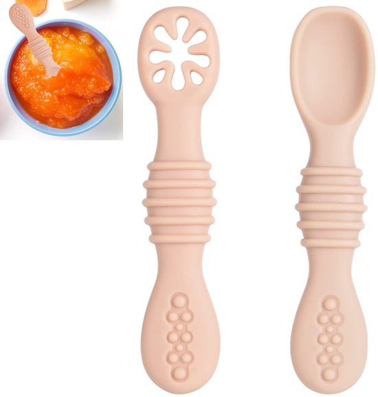 2 pièces Cuillères Kinder - couverts pour enfants - Cuillères Bébé - Cuillère à Couverts - Cuillère en Siliconen - cuillère - couverts pour bébé - cuillère pour enfants - couverts pour enfants - Cuillère souple