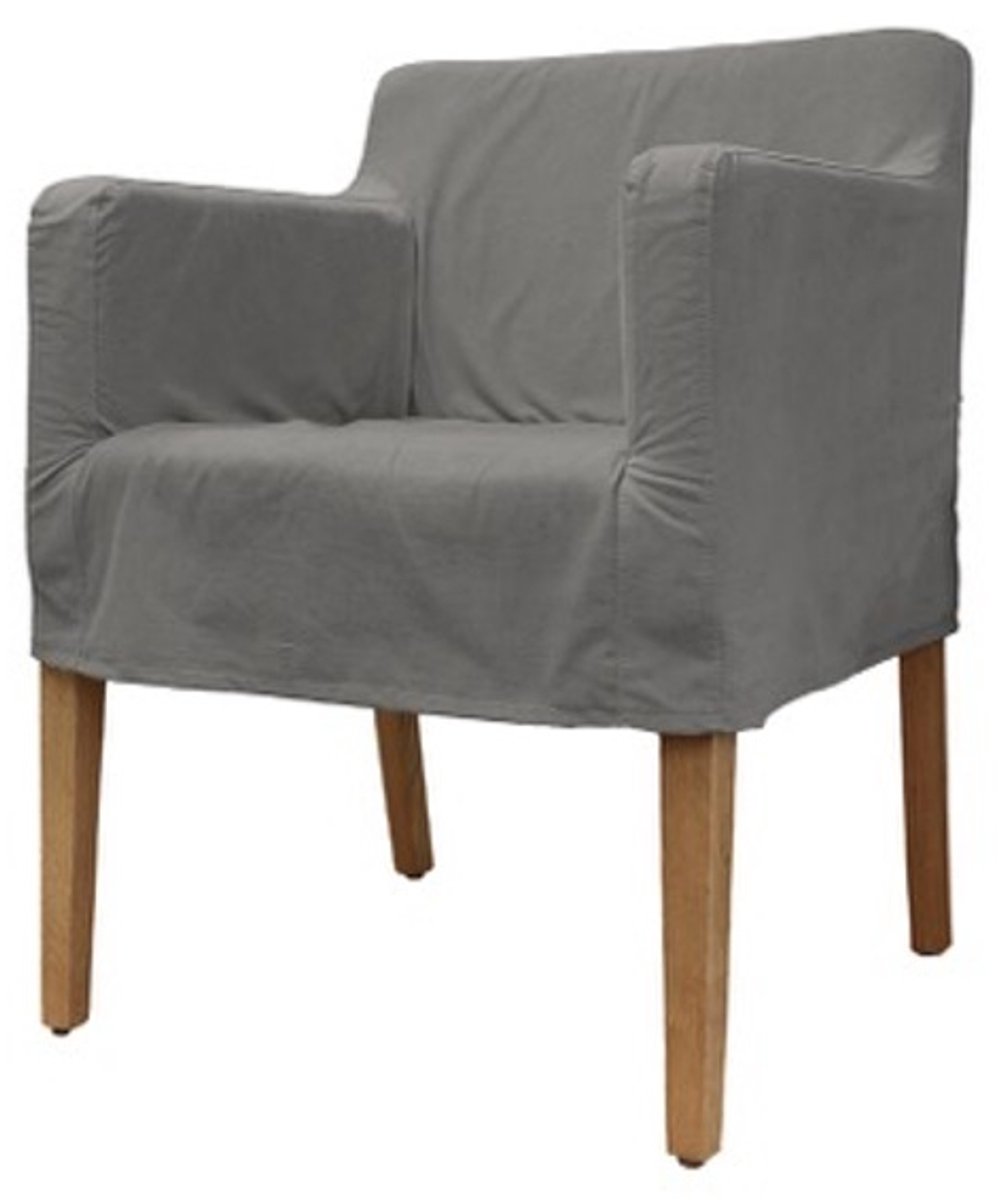 Leeff by Netty – Eetkamerstoel – Donkergrijs – Hout en stof – 62 x 59 x 85 cm