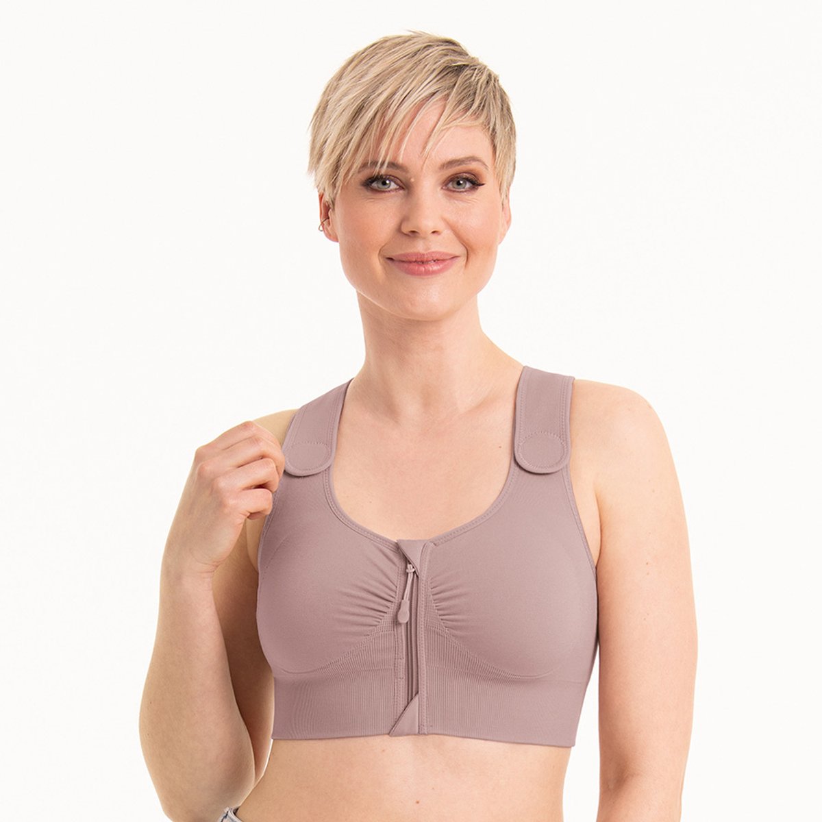 Anita Care Almeria Compressiebandage met voorsluiting - Mauve Huid