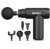 Revolt - Mini Massage Gun - Inclusief 4 Opzetstukken - Inclusief Adapter - 6 Snelheidsstanden - Spierherstel & Spierontspanning - Massage Pistool - Massage Apparaat Professioneel
