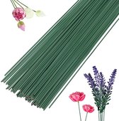 Bloemendraad - 50 stuks - Bloemstam draad - Geschikt voor bloemschikken, doe-het-zelfboeketten en knutselen - 30 cm - Groen