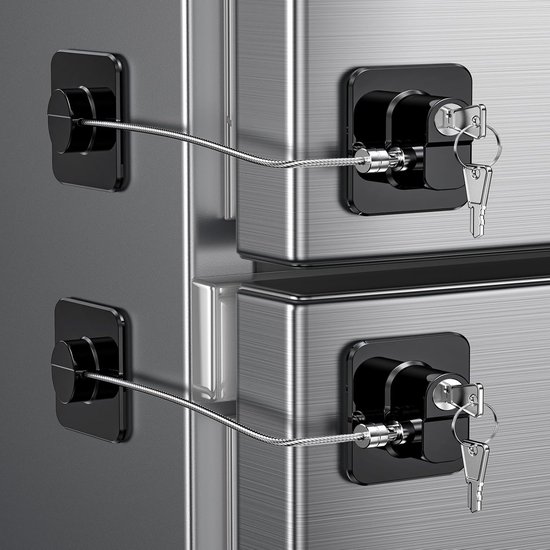 Verrou De Réfrigérateur – Loquets De Porte De Congélateur Sécurisés Avec Adhésif Puissant | Système De Verrouillage Automatique, Verrous De