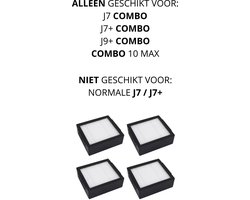 Bramokava® 4x HEPA Filter – ALLEEN geschikt voor iRobot Roomba COMBO j7+ / COMBO j9+ / 10 Max – NIET voor gewone j7+ / j9+ Robotstofzuiger