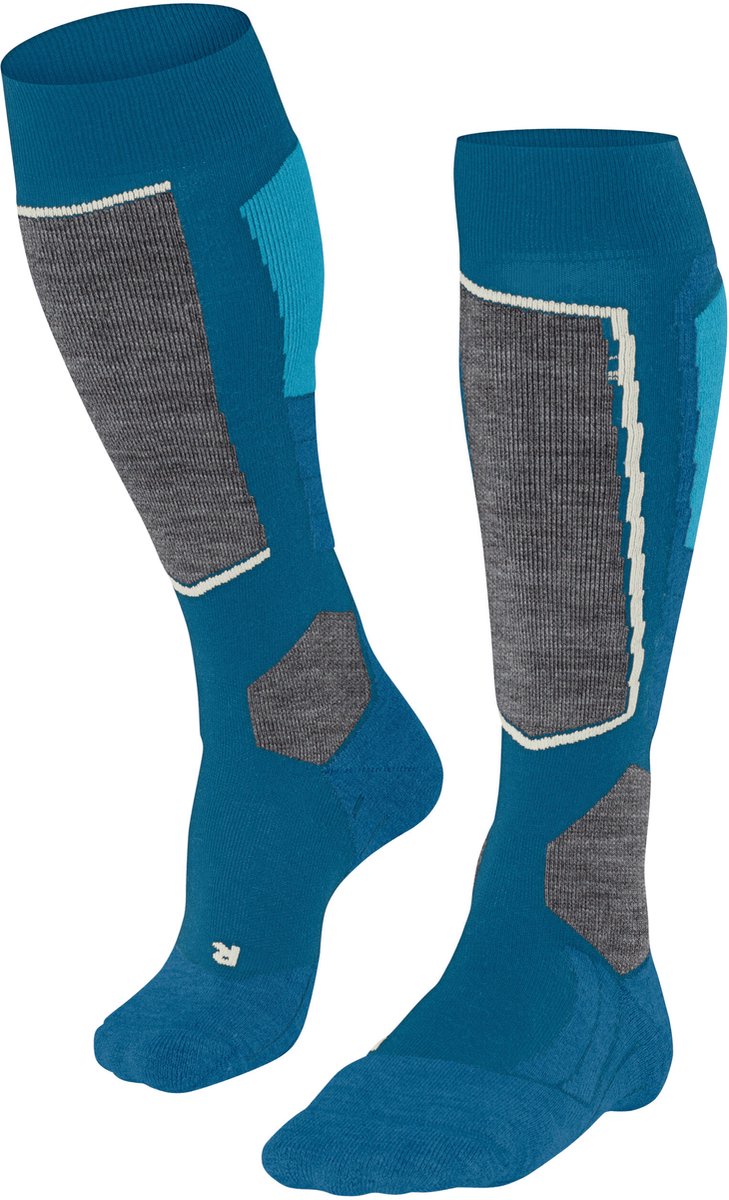 FALKE SK2 warm dik wol functioneel materiaal skisokken heren Turkoois 6836