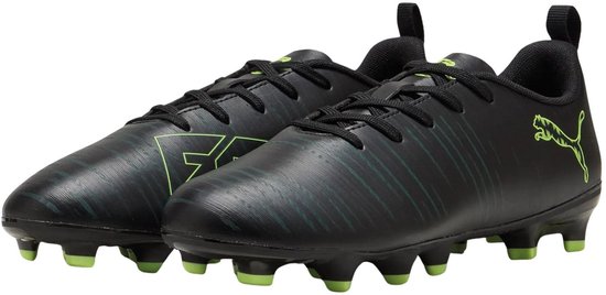 Chaussures de sport unisexes PUMA FUTURE 8 PLAY FG /AG Jr - Terrain noir/vert clair/fizzy