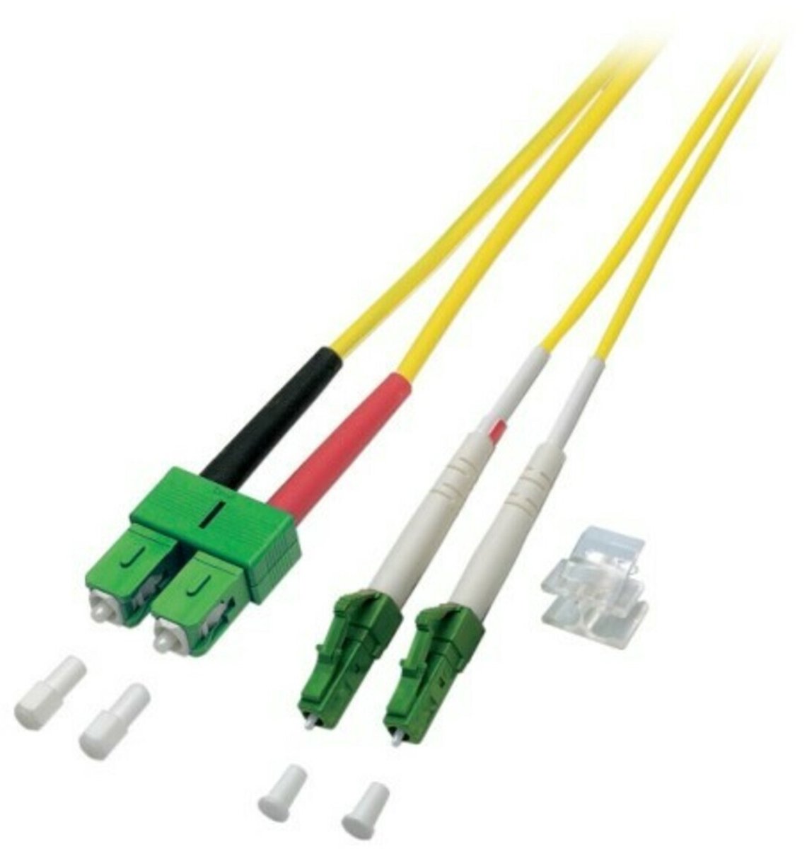 Danicom OS2 duplex glasvezel kabel LC/APC-SC/APC 15m