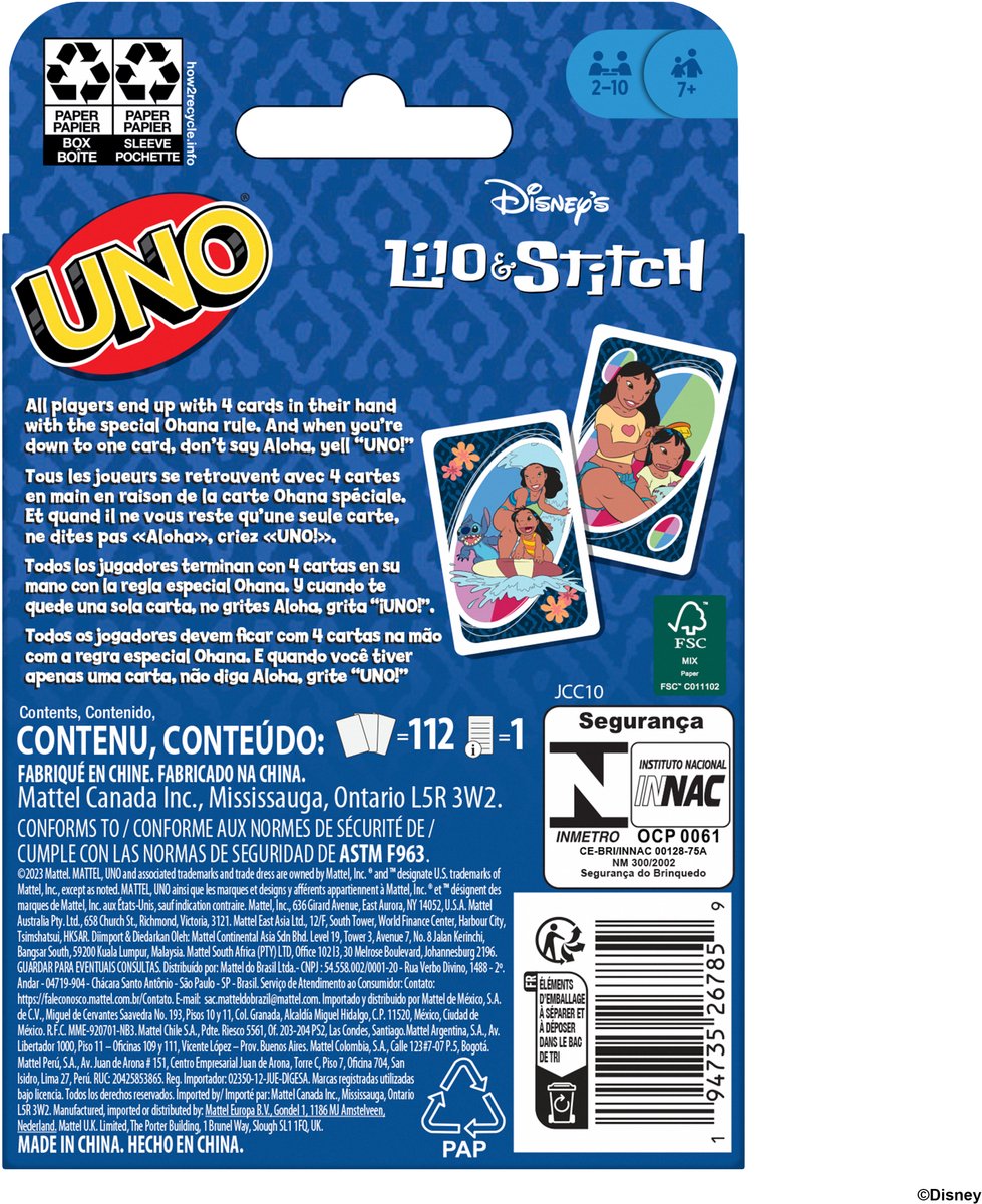 Mattel Games UNO Lilo & Stitch Kaartspel — afbeelding 3
