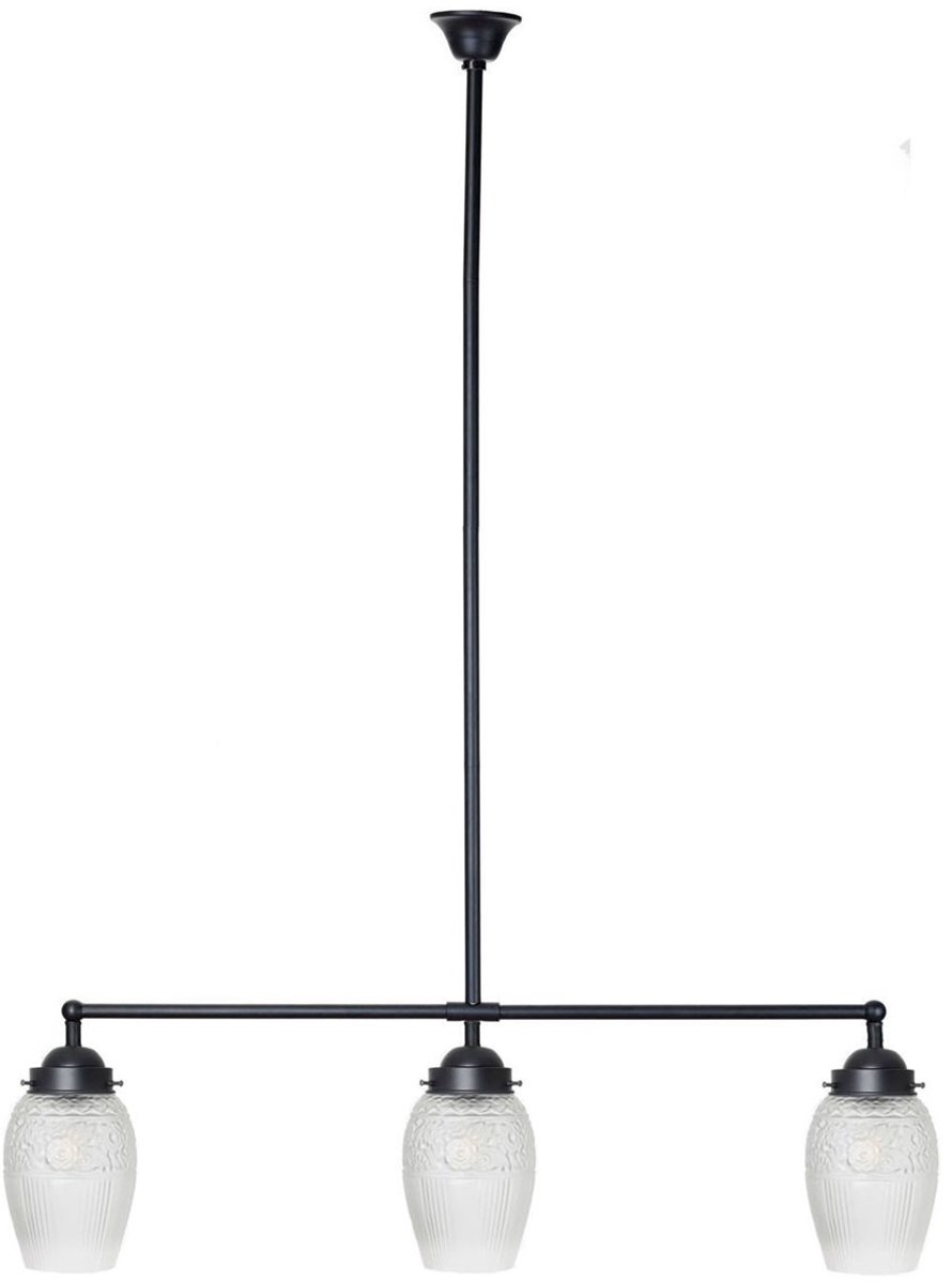 Coloured by Art Moonlight T-lamp 3 lichts Flower Yard Geëtst - Art Deco Trade Zwart