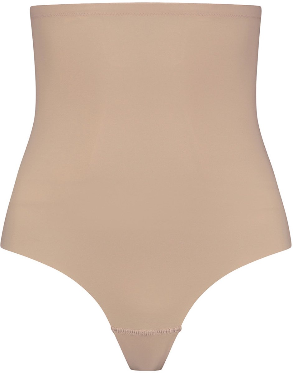 Bye Bra corrigerende string, string met hoge taille, lasergesneden rand, corrigerende string, shapewear voor dames, 2 kleuren, S-XXL (beige, 3XL)
