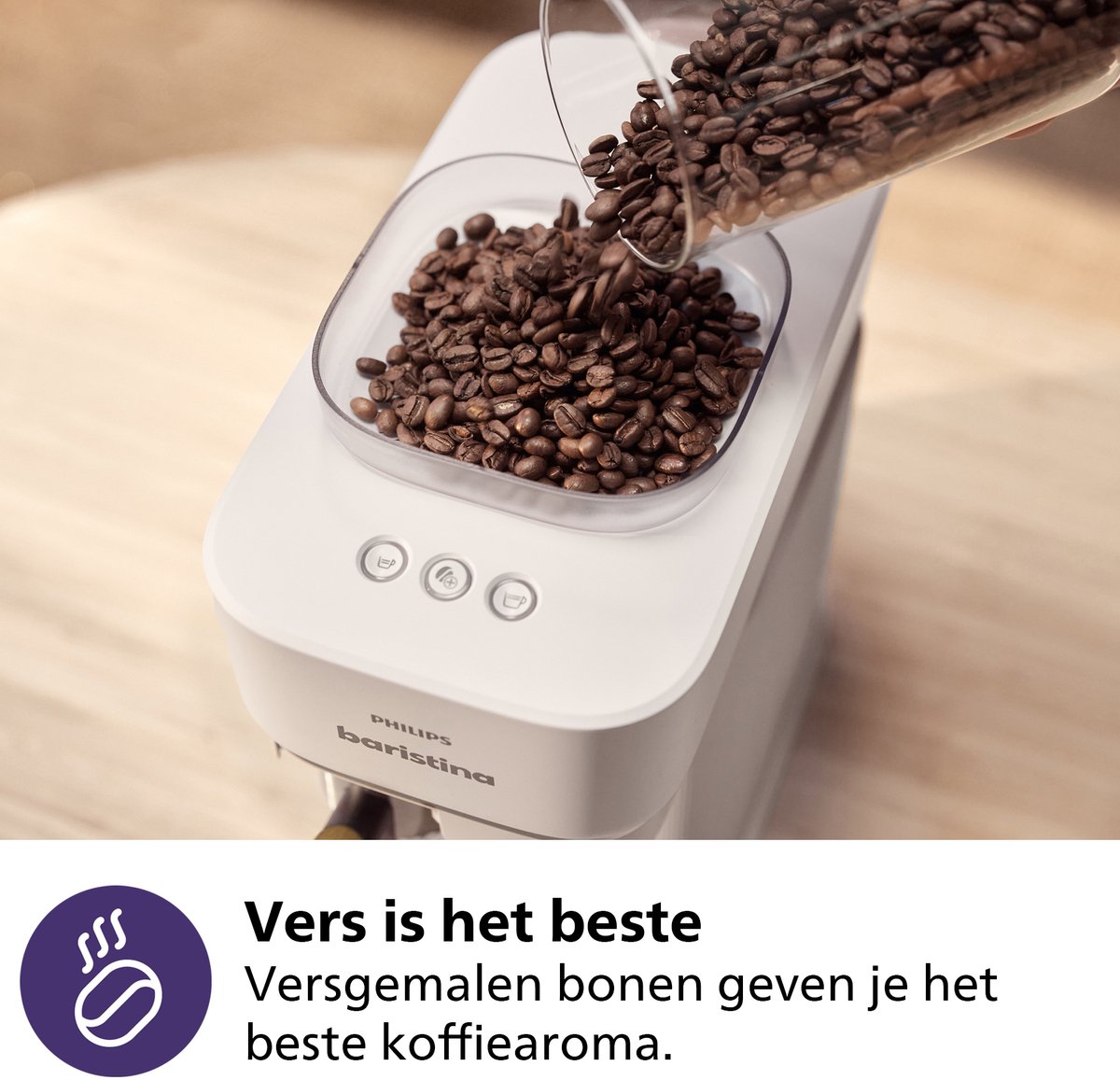 Philips Baristina - BAR302/20 - Espressomachine - Koffiemachine Met Bonen - Premium Wit — afbeelding 4