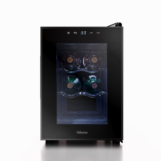 Tristar WR-7506 Wijnklimaatkast – 6 flessen - LED-display - Wijnkoelkasten - Thermo-elektrisch koelsysteem - Zwart