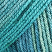 Fil à crocheter Luca-s – WoolenWalk Merino - 211 - Aqua Haze - Blauw chiné - pelote de 50 grammes