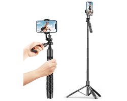 Live Streaming Bluetooth Selfie Stick Statief – 153 cm – Gimbal Stabilizer met Afstandsbediening – Verstelbare Houder – Compatibel met Smartphones, GoPro & Camera – 2-in-1 Design